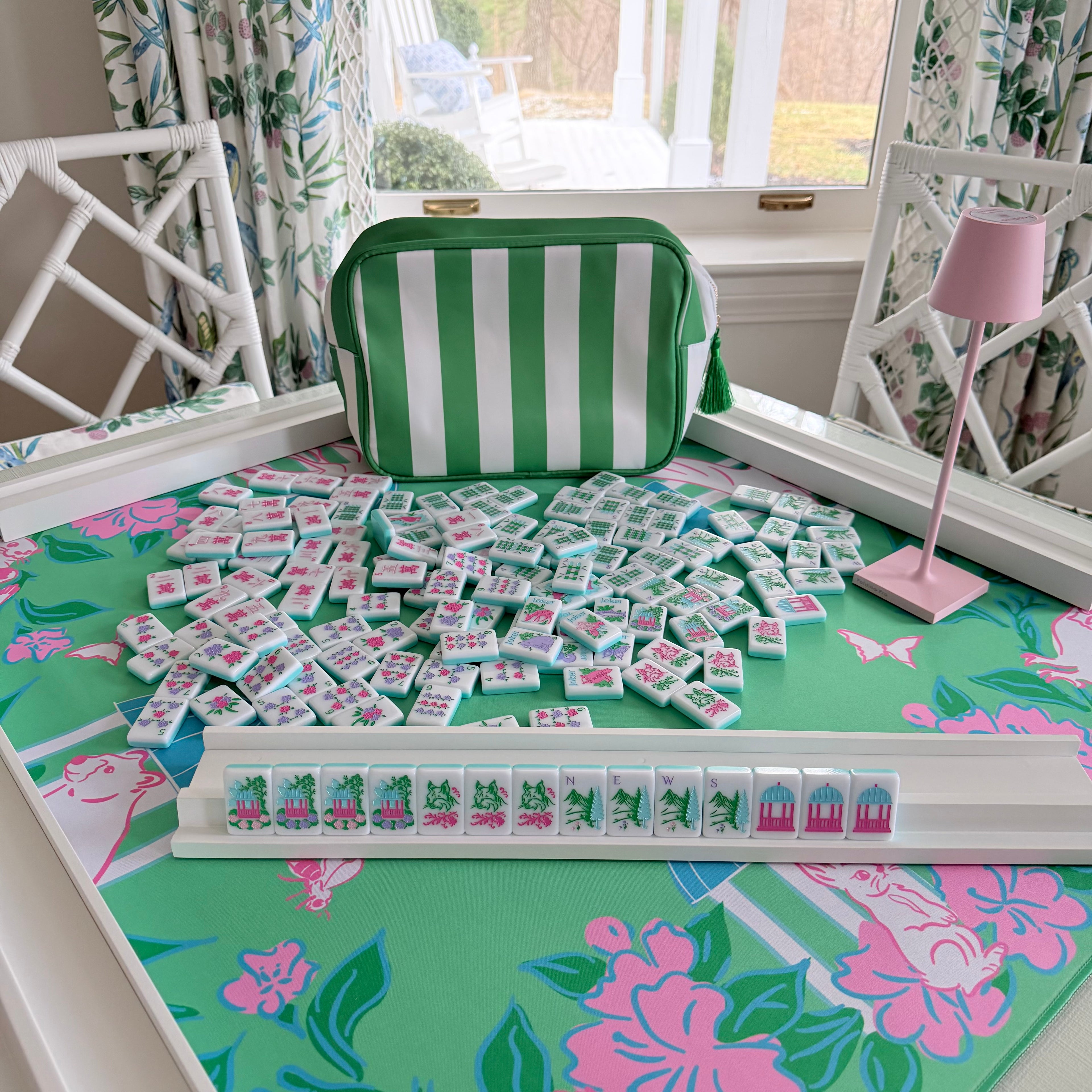 Southern Springs Green Striped Bag Presale