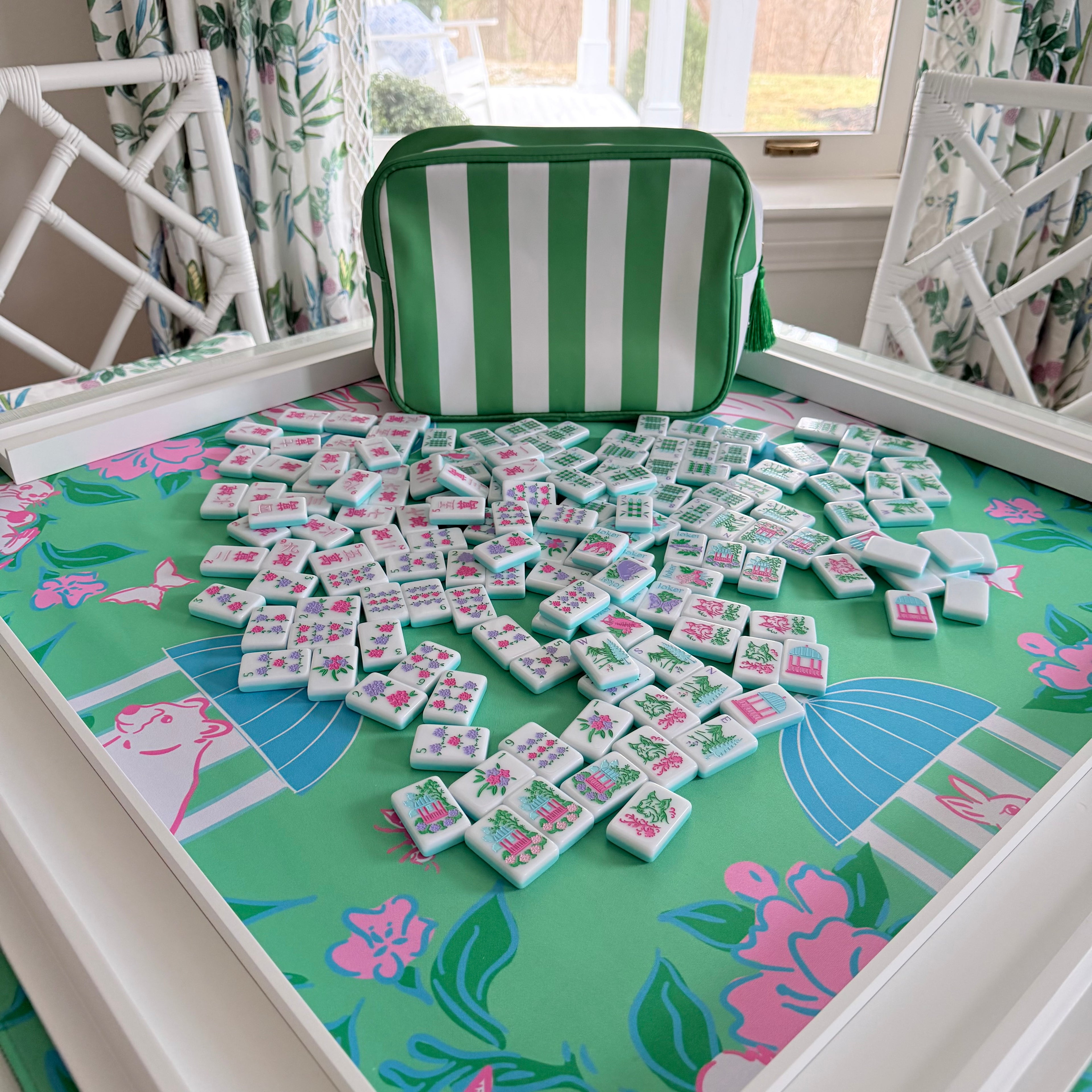 Southern Springs Green Striped Bag Presale